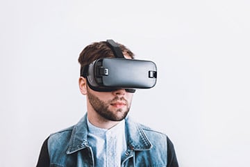 Realidad virtual gafas hombre juegos