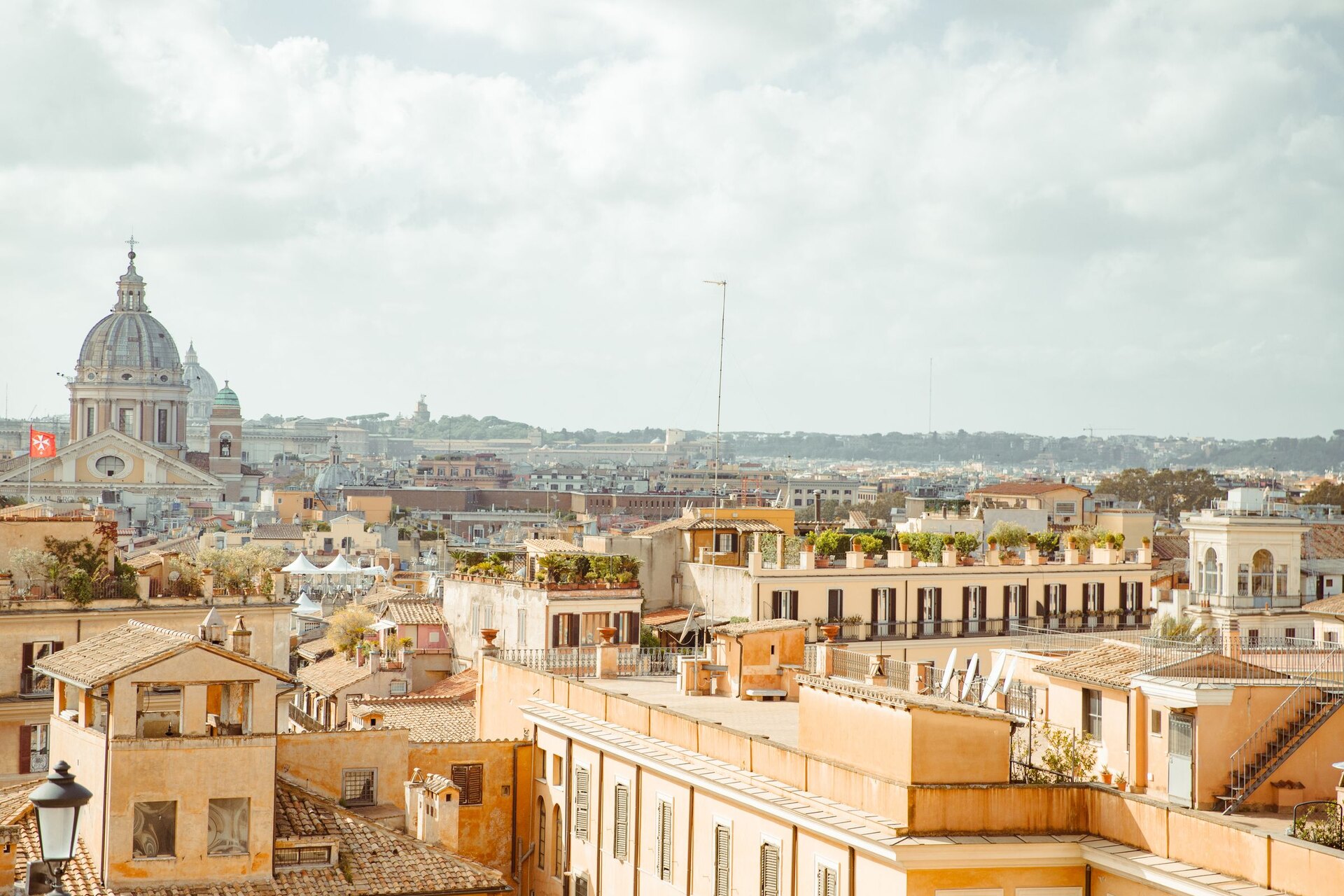 Destinos Vista de los tejados del centro histórico de Roma